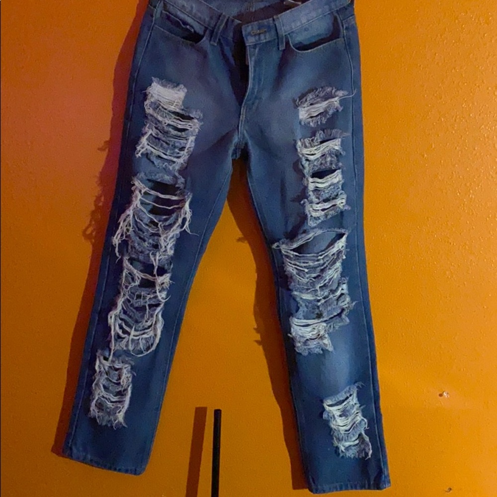 About That Time Distressed Boyfriend Jeans